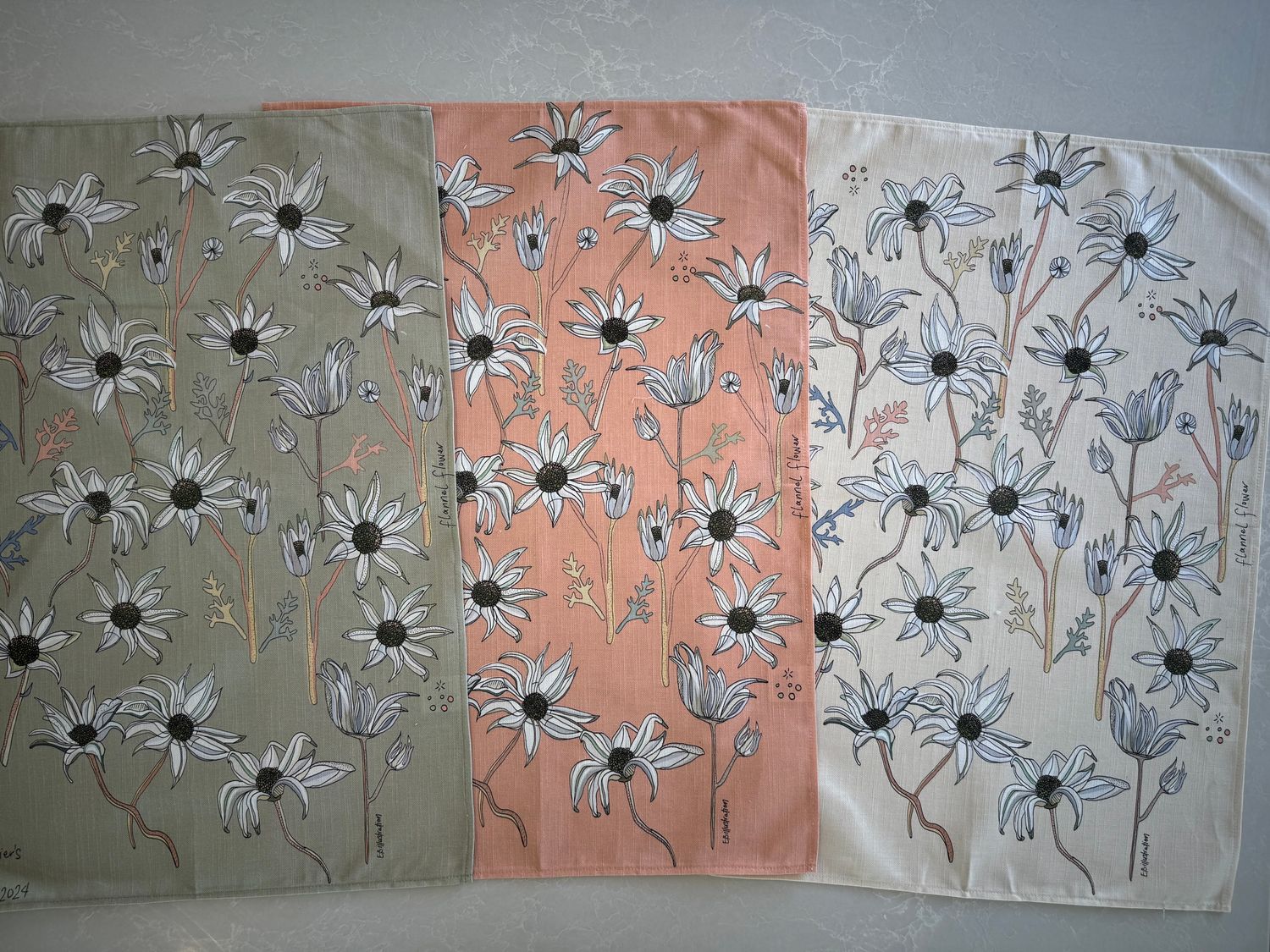 Cotton linen tea towel range