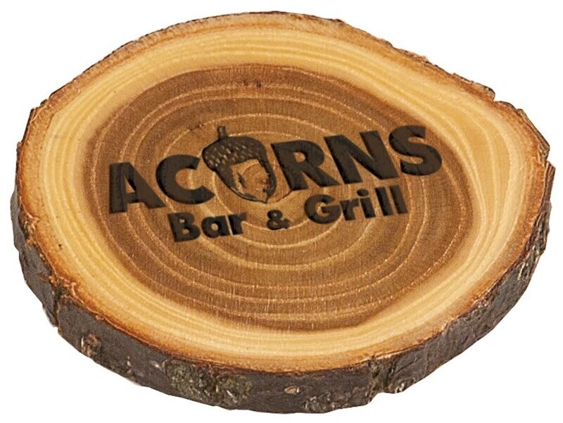 4&quot; Old West Log Elmwood Coaster (set of 4)