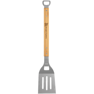 19 1/4&quot; Bamboo Barbeque Spatula with Bottle Opener