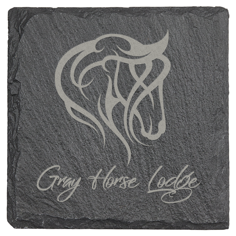 4&quot; x 4&quot; Square Slate Coaster (set of 4)