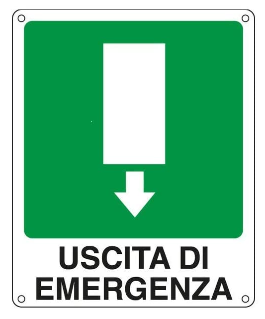 CARTELLO USCITA DI EMERGENZA