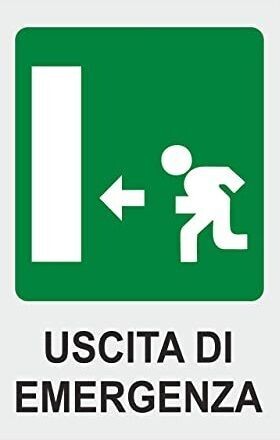 CARTELLO USCITA DI EMERGENZA A SINISTRA