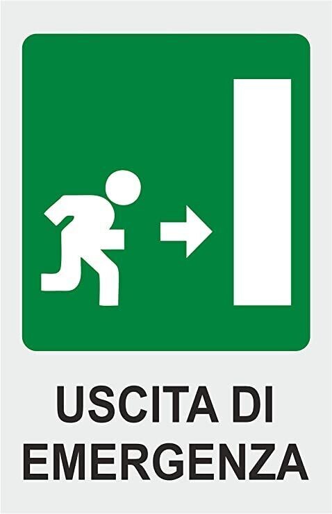 CARTELLO USCITA DI EMERGENZA A DESTRA