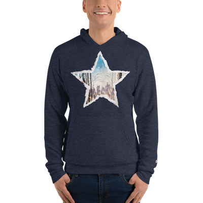 Moon Peeking through the Snow Hoodie