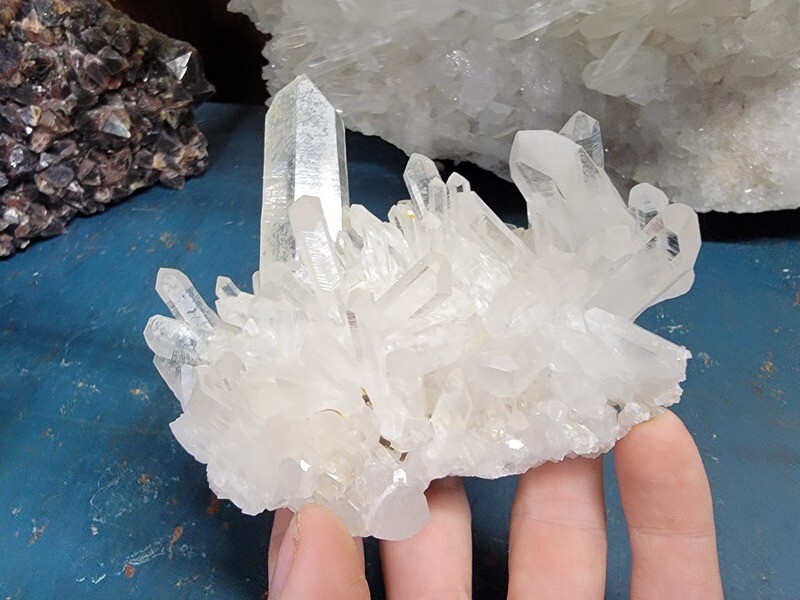 Lemurian burr quartz crystal cluster