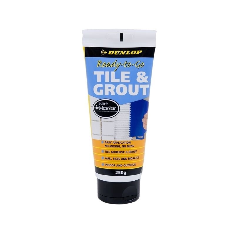 DUNLOP Readytogo Tile Adhesive and Grout 250g White SB02N
