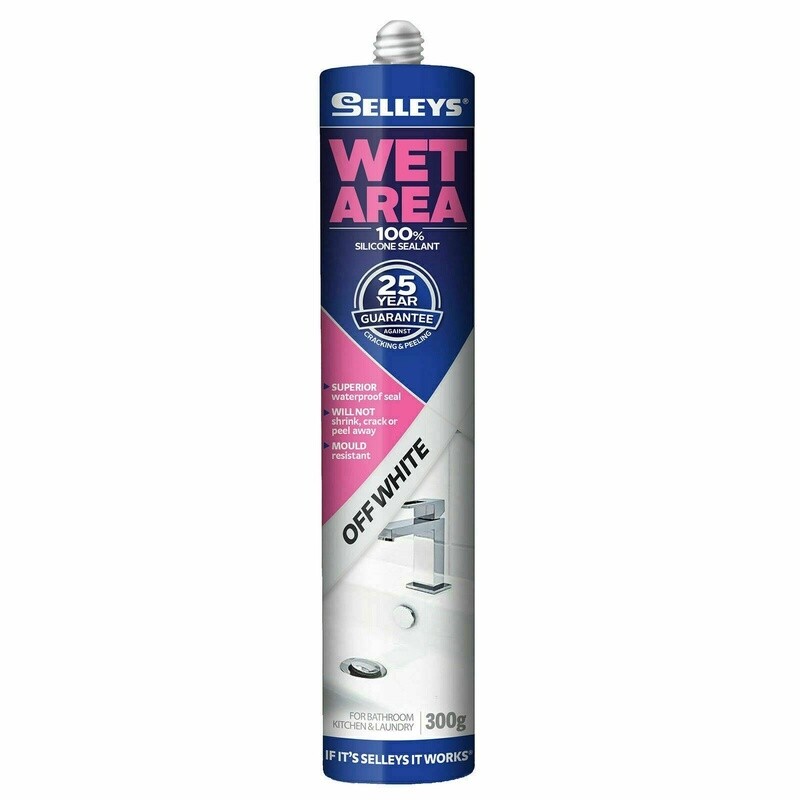 SELLEYS Wet Area Silicone Sealant Off White 300g 100241