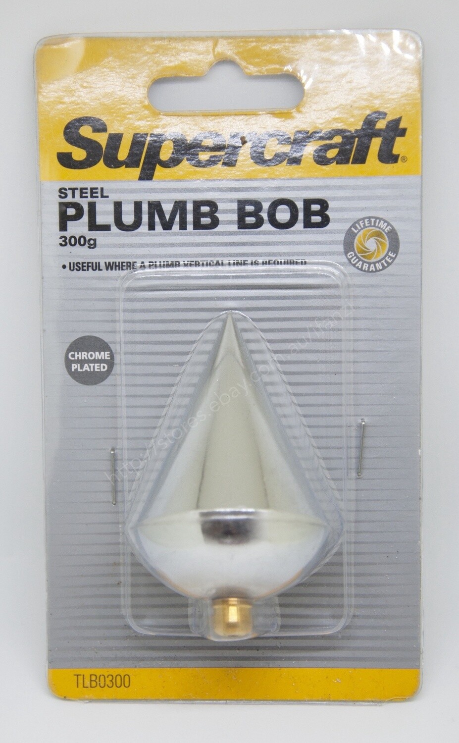 Supercraft Steel Plumb Bob 300g Chrome Plated TLB0300