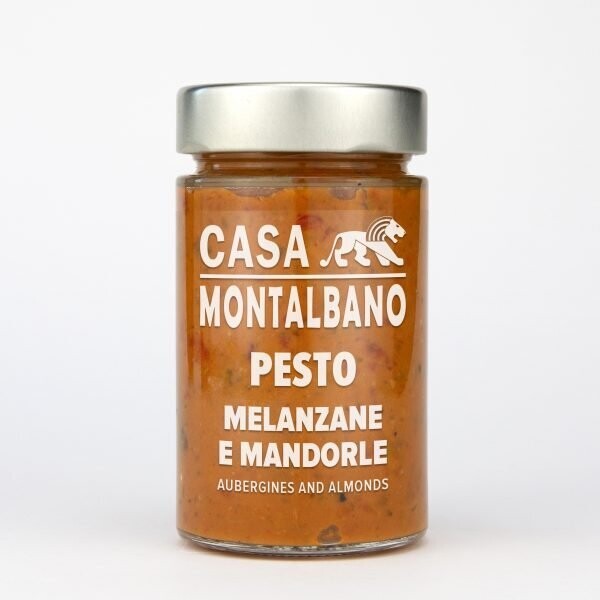 AUBERGINE EN AMANDELPESTO IN EXTRA VERGINE OLIJFOLIE - 200G