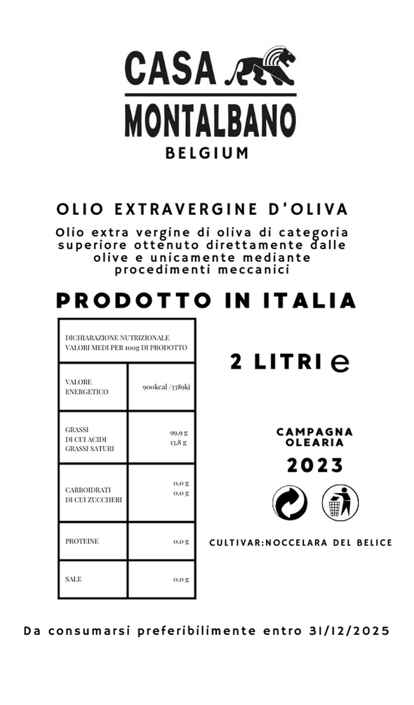 EXTRA VERGINE OLIJFOLIE 2L