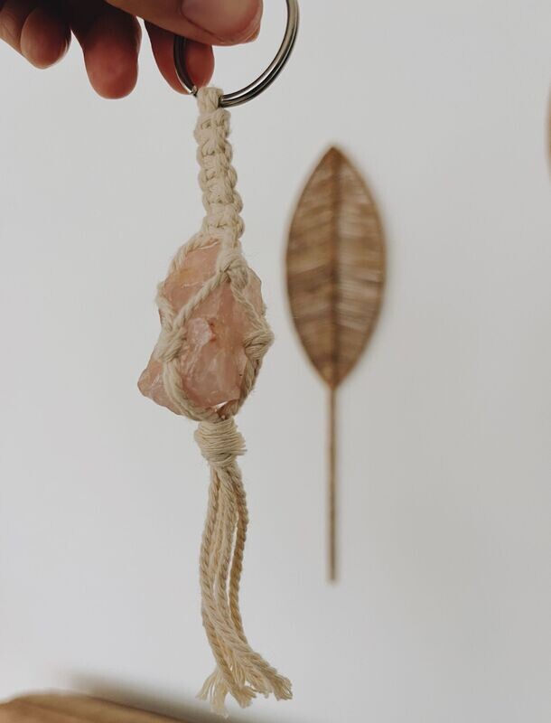 Sleutelhanger Rozenkwarts