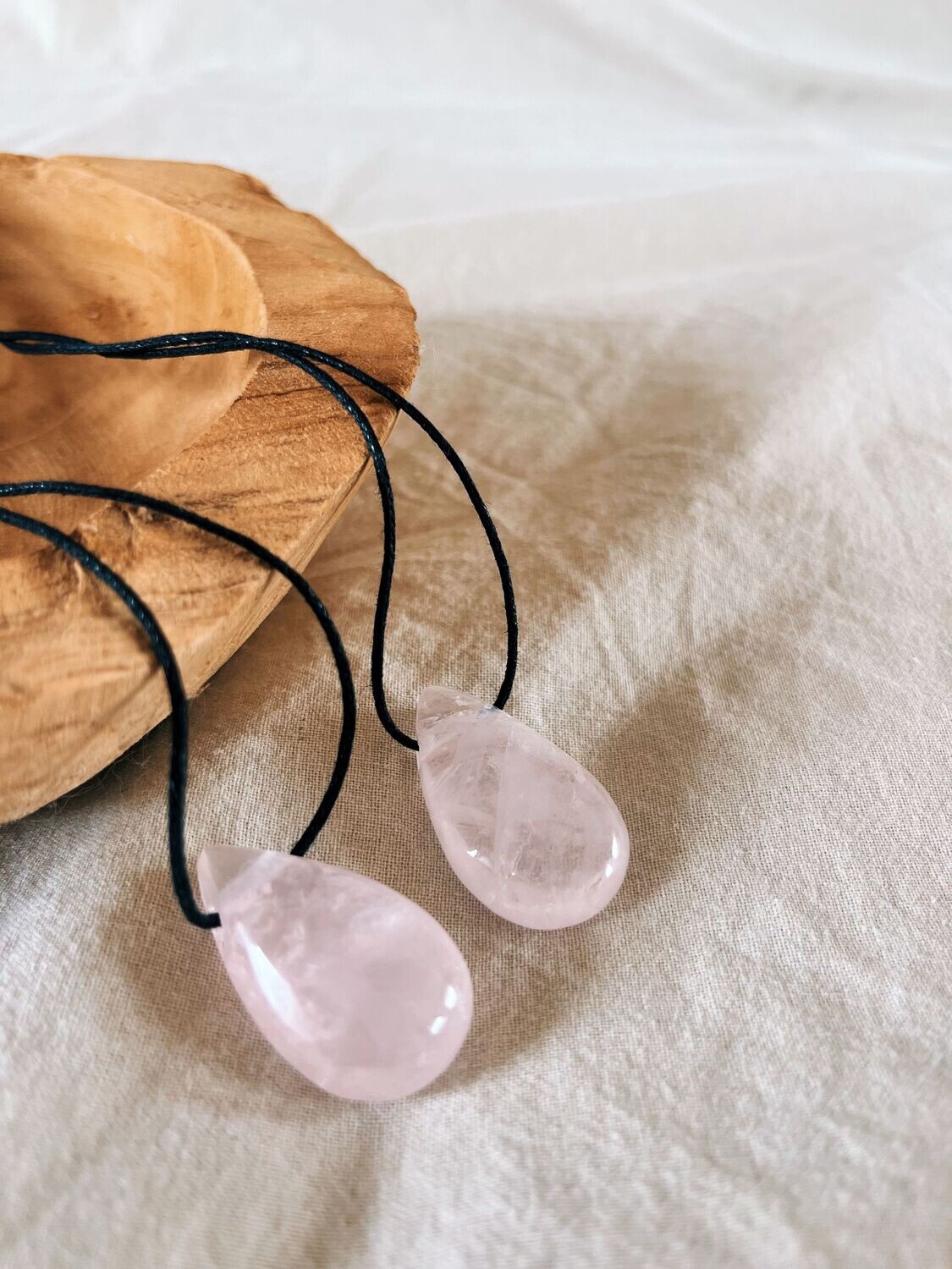 Ketting druppel rozenkwarts