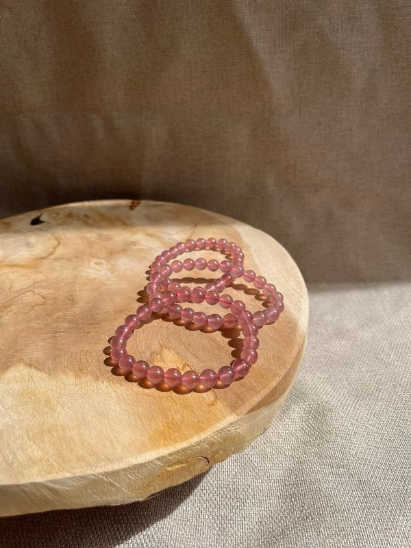Aardbeienkwarts Armband 8mm