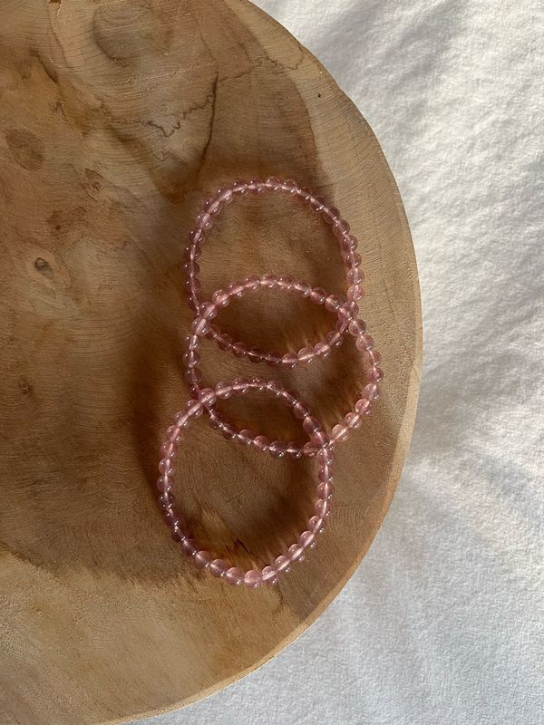 Aardbeienkwarts armband 6mm
