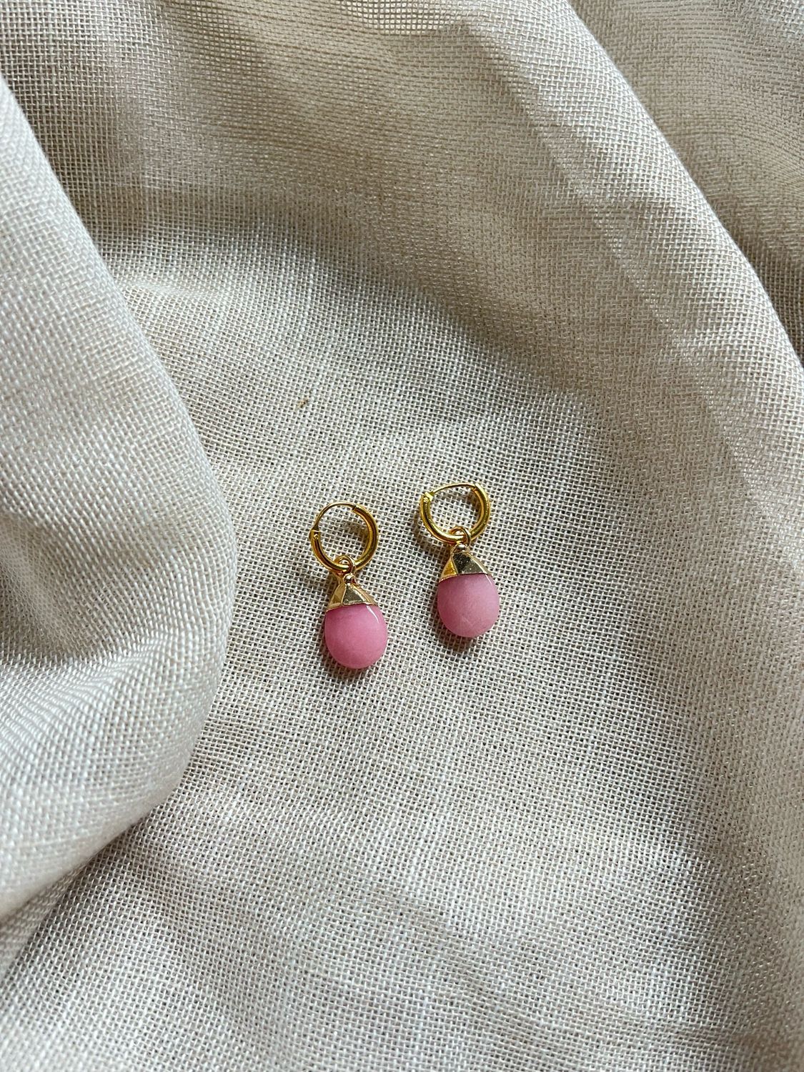 Oorbellen natuursteen