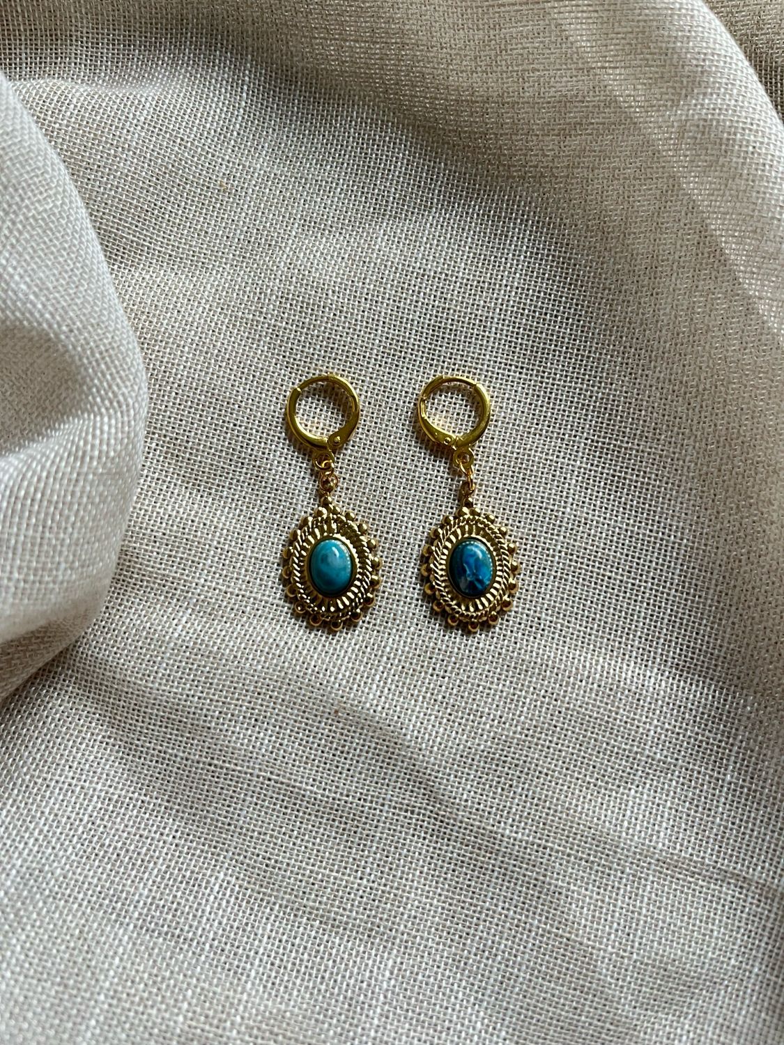 Oorbellen natuursteen