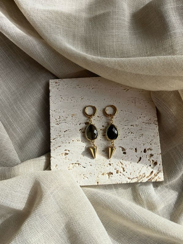 Oorbellen labradoriet