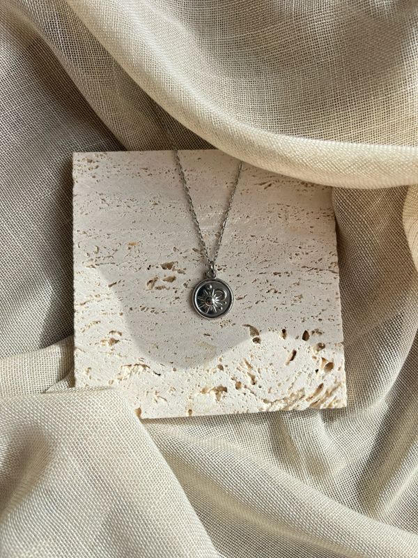 Ketting sun & moon zilver