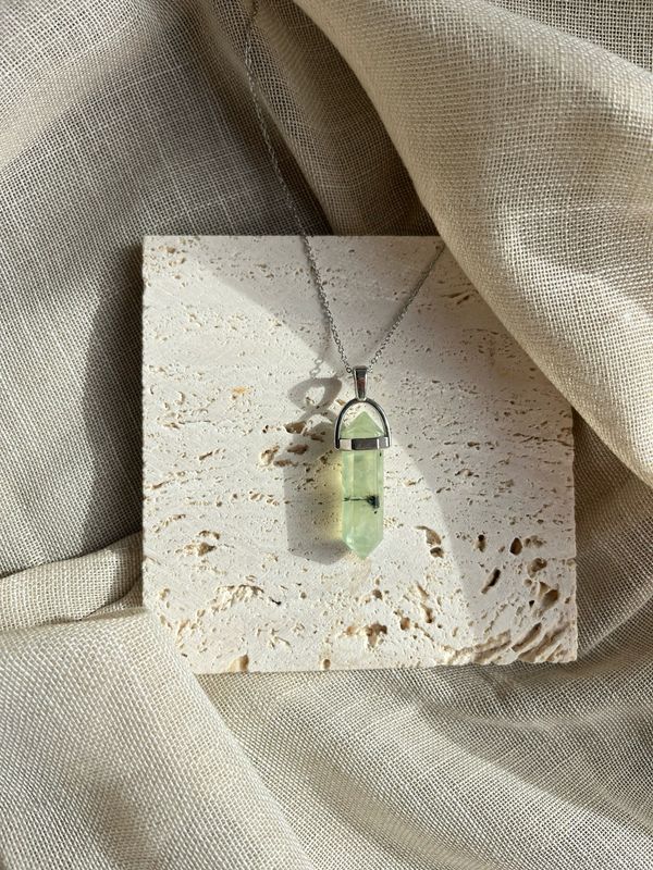 Ketting Prehniet zilver