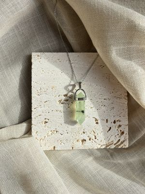 Ketting Prehniet zilver Ketting Prehniet zilver