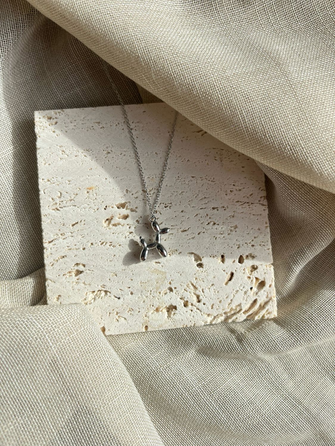 Ketting hondje zilver