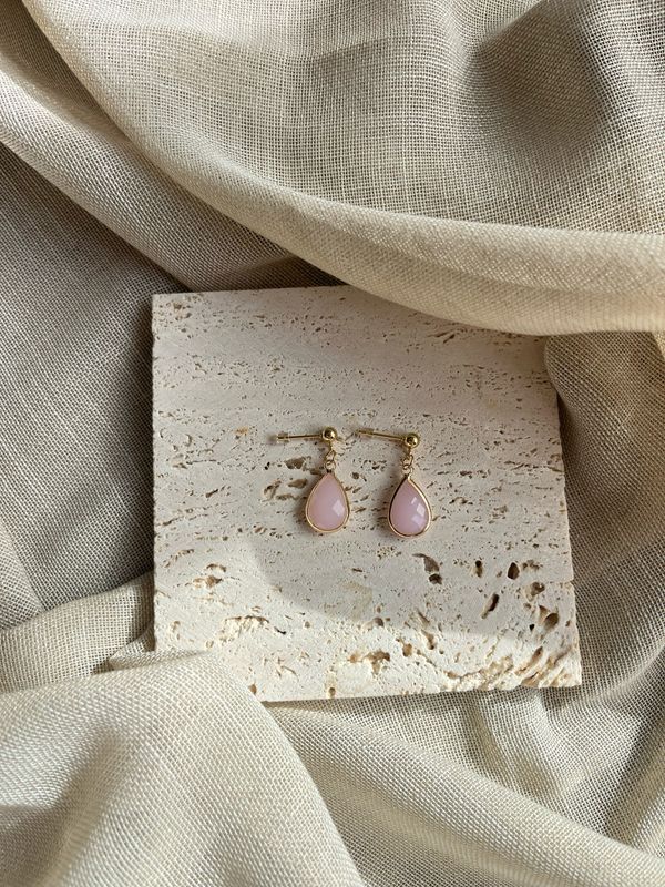 Oorbellen rozenkwarts