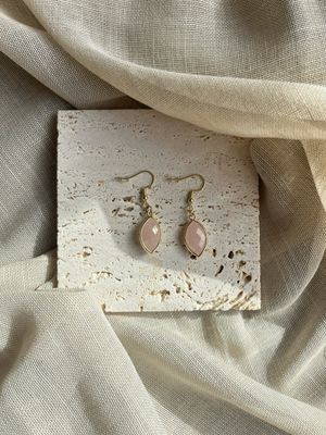 Oorbellen rozenkwarts