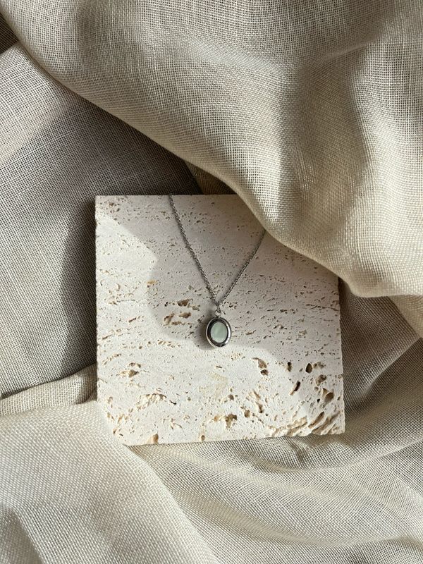 Ketting parelmoer zilver