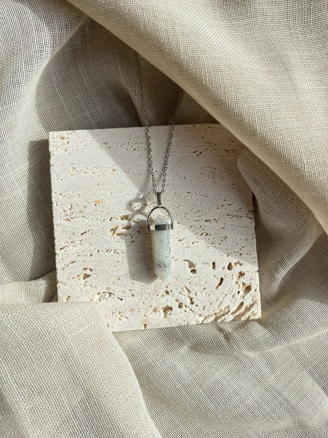 Ketting labradoriet zilver