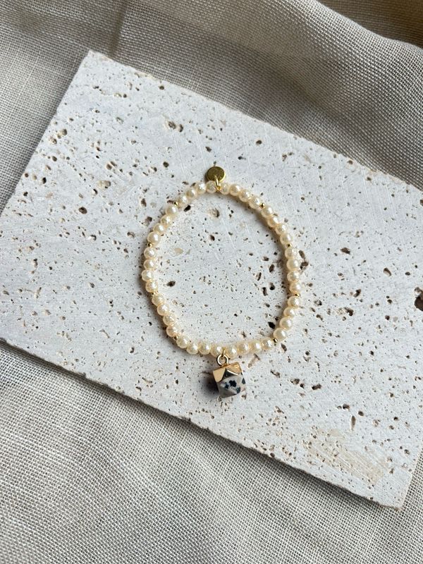 Armband dalmatiër jaspis