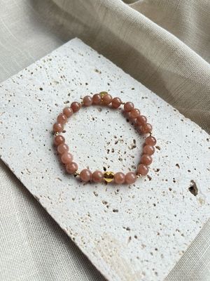 Armband natuursteen jade hartje