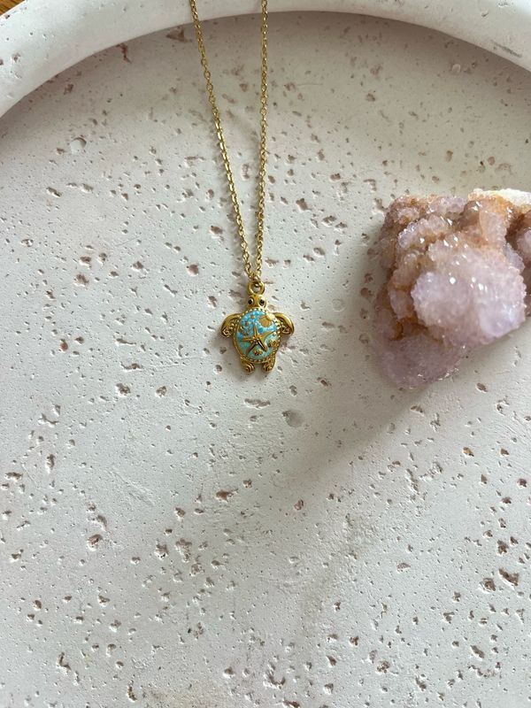 Ketting schildpadje blauw