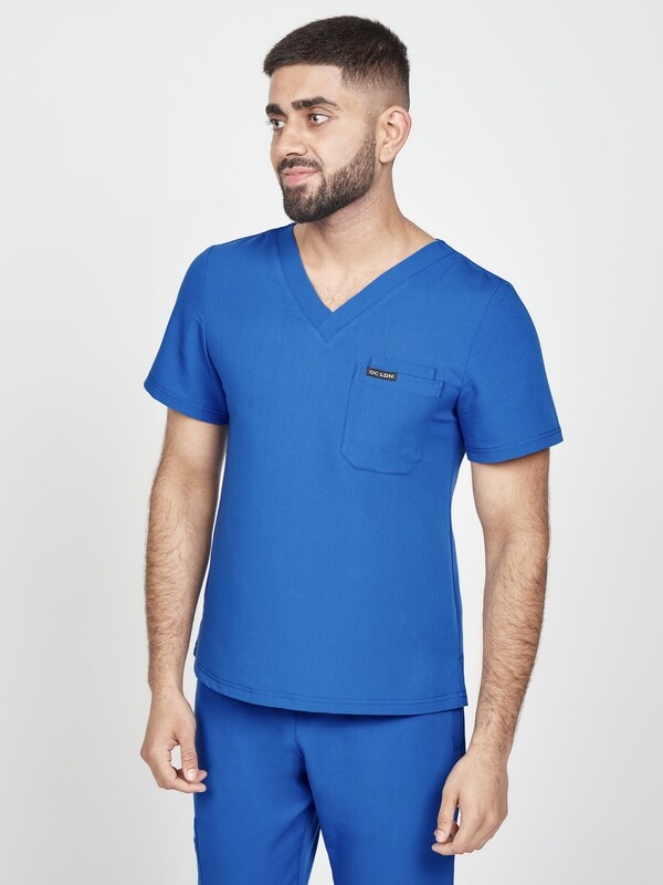 Men's Saturni Scrub Top - Royal Blue Men's Saturni Scrub Top - Royal Blue