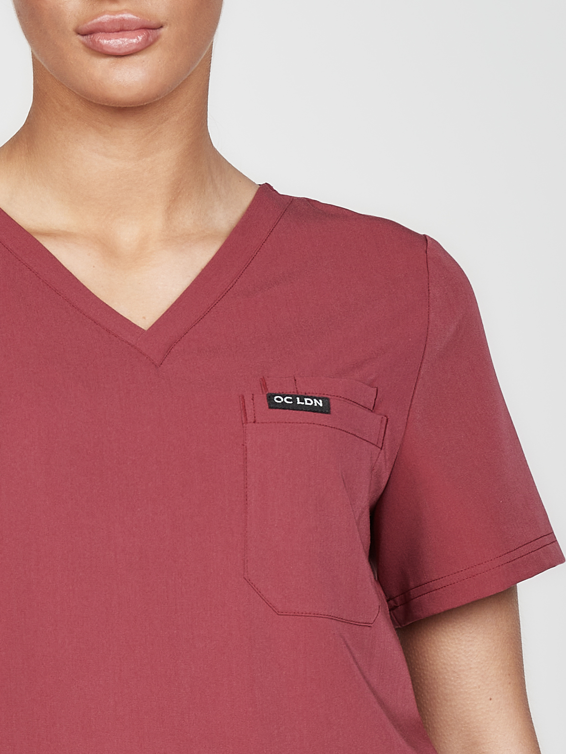 Women's Martis Scrub Top - Cherry Red