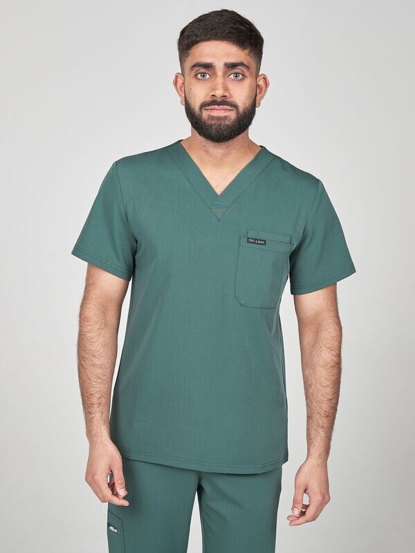 Men's Veneris Scrub Top - Forest Green Men's Veneris Scrub Top - Forest Green