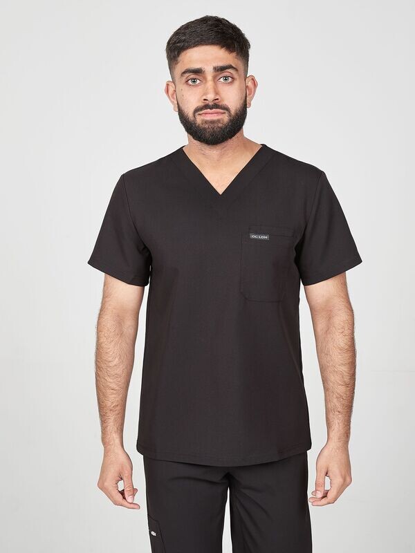 Men's Solis Scrub Top - Midnight Black Men's Solis Scrub Top - Midnight Black