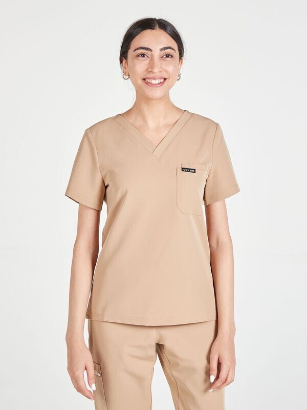 Women's Luna Scrub Top - Coffee Cream Women's Luna Scrub Top - Coffee Cream