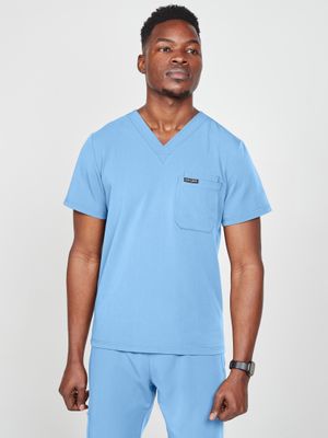 Men's Scrub Top - Sky Blue