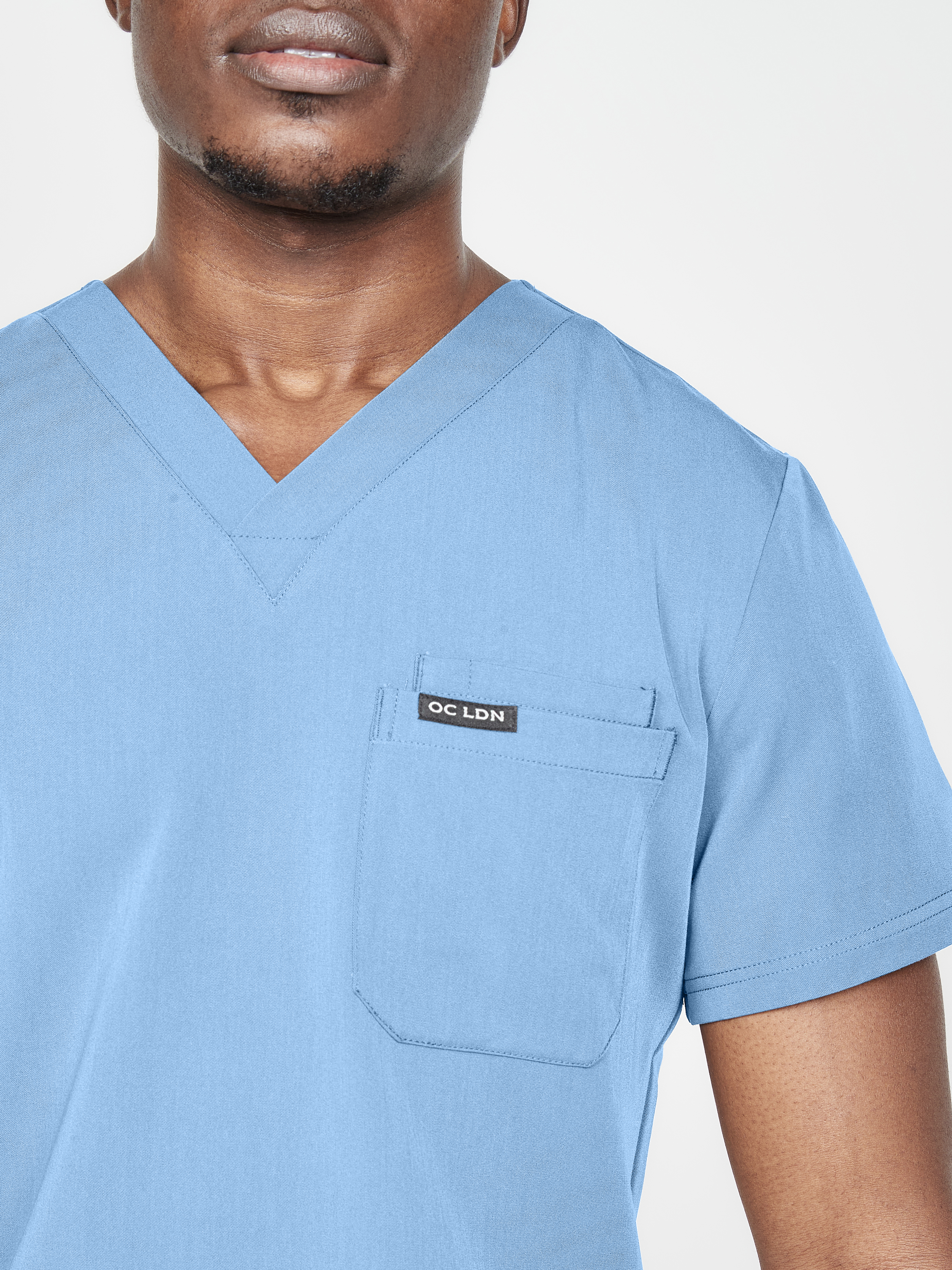 Men's Scrub Top - Sky Blue
