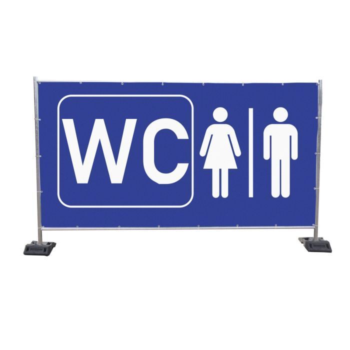 Bauzaunbanner Toilette
