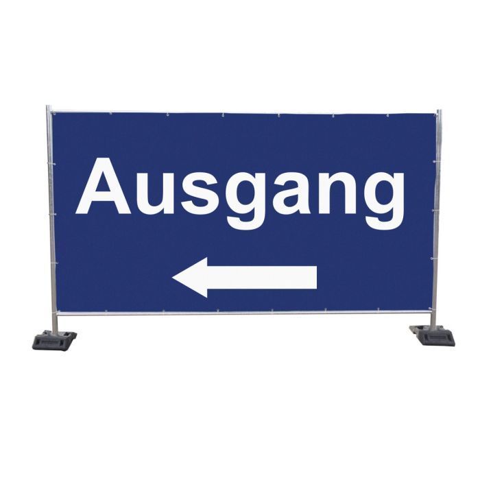 Bauzaunbanner Ausgang