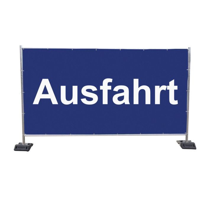 Bauzaunbanner Ausfahrt