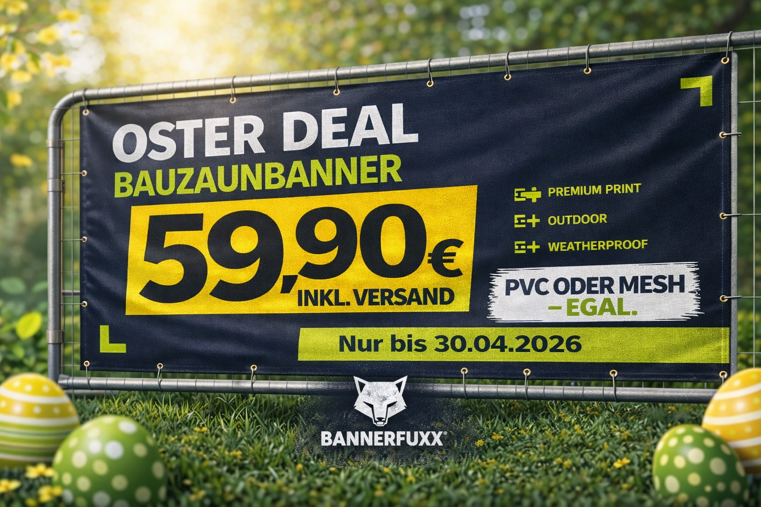 Bauzaunbanner Oster Deal