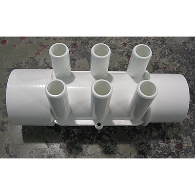 Manifold 6 Port 2&quot; spg x 2&quot; soc x 3/4&quot; barb