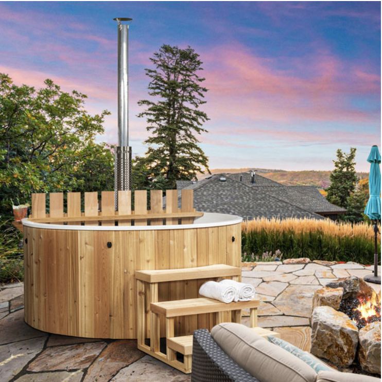Evolution Hot Tub PG Special Package (7x7 round, plastic liner, wood stove)