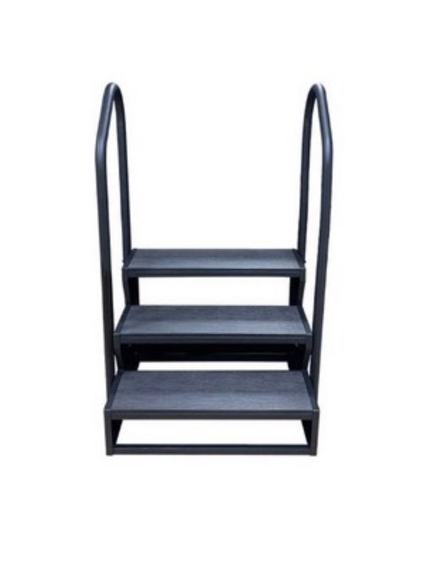 PREMIUM METAL SWIM SPA STEP 3 TIER - BLACK