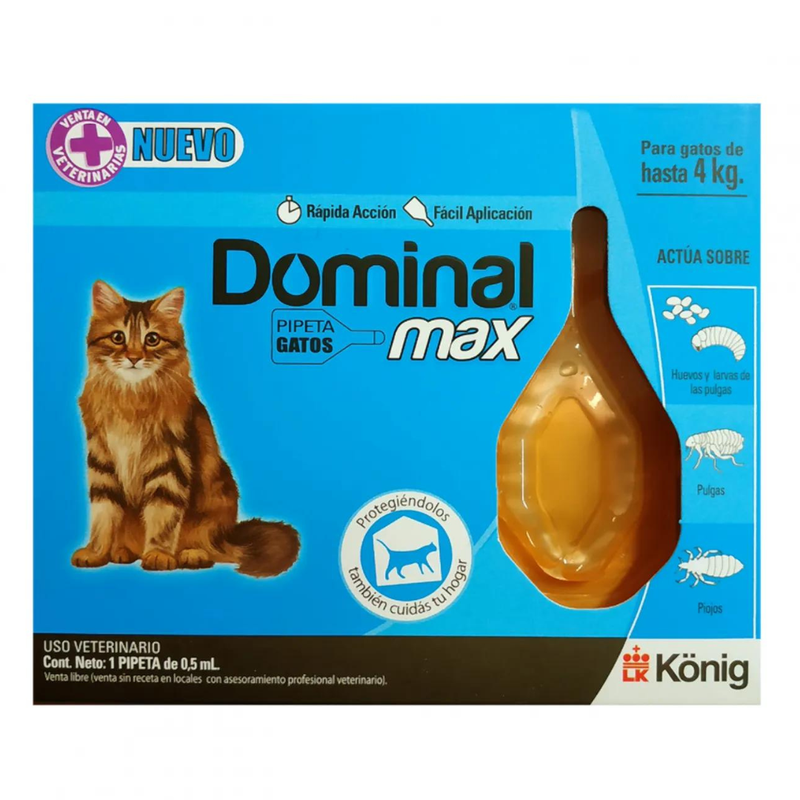 Dominal Max Pipeta Gatos Hasta 4kg