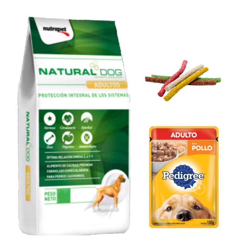 Natural Dog Adulto 22kg + Regalos