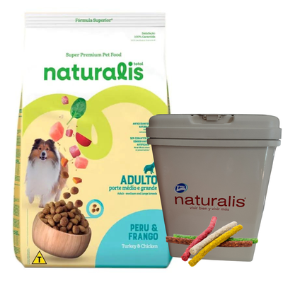 Naturalis Perros Adultos Pollo/Pavo 12kg + Regalos
