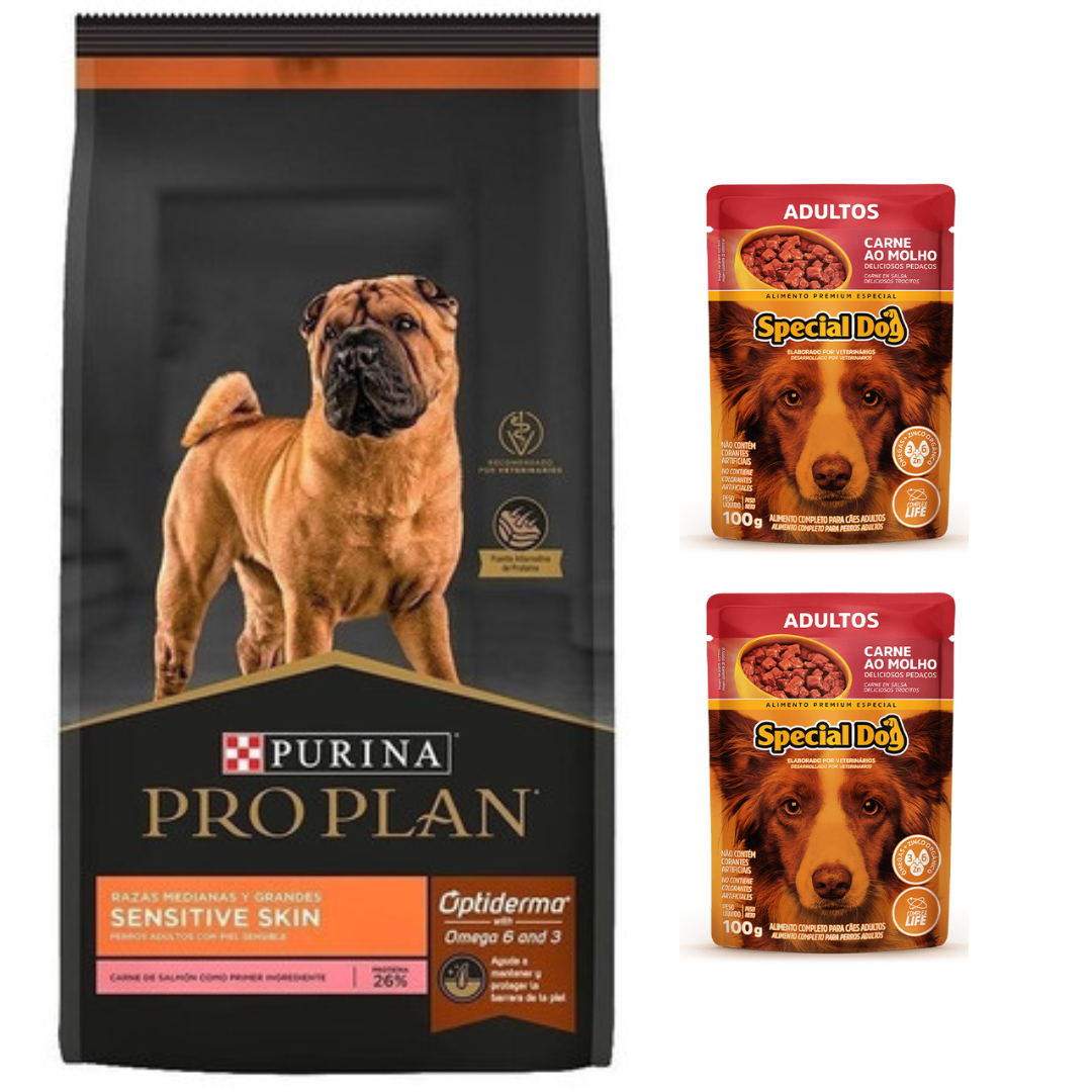 Pro Plan Perro Sensitive Skin 12kg + Regalos